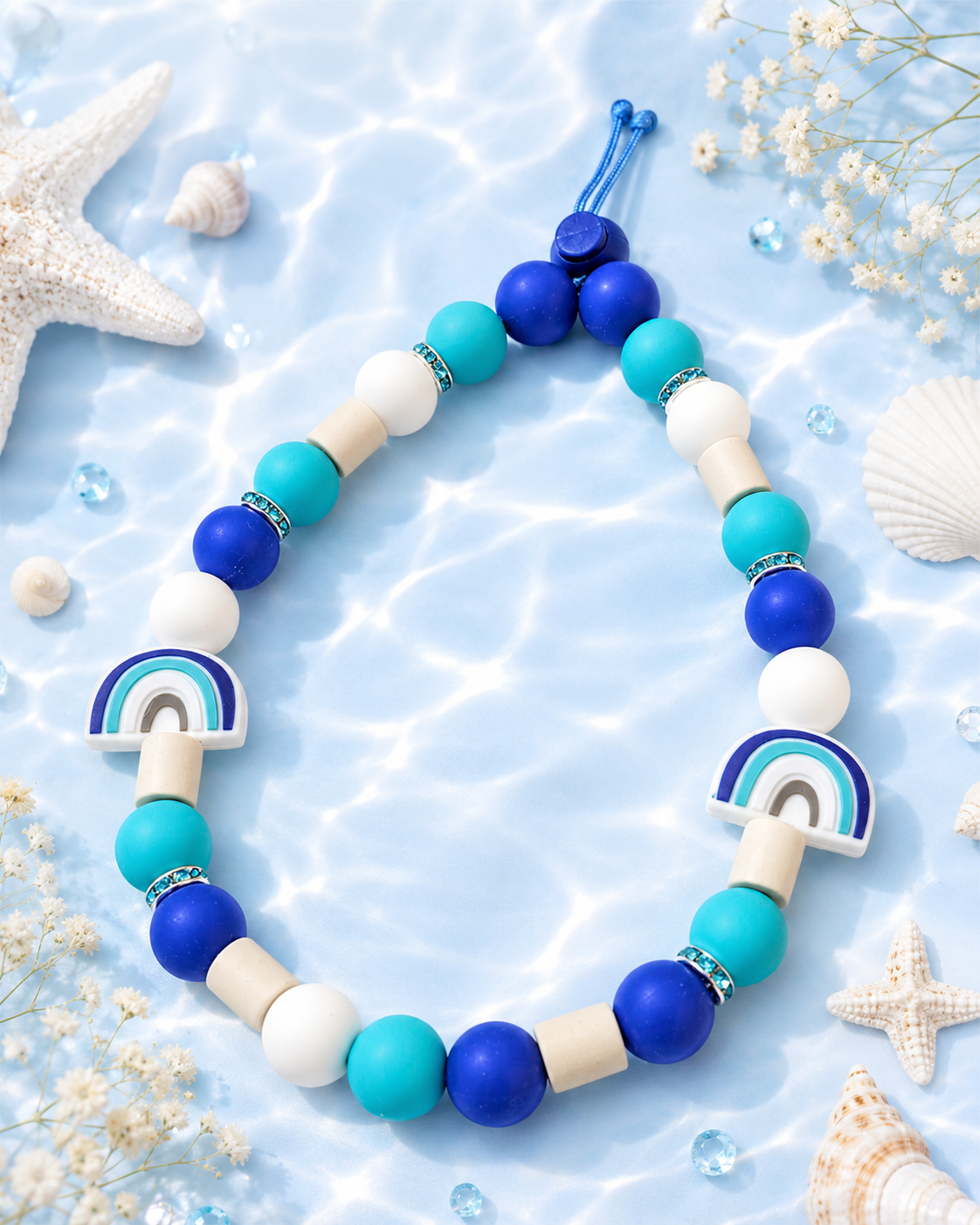 Collier anti-tiques Blue Rainbow