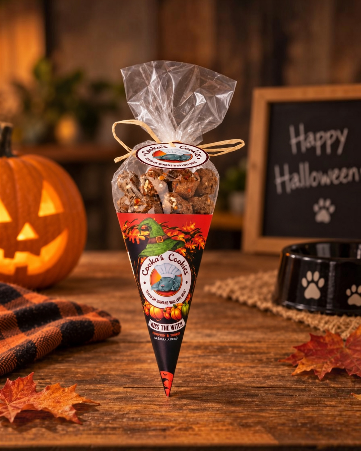 Friandises d’Halloween à la dinde et à la citrouille