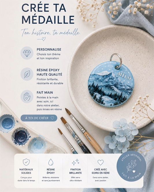 Médaille peinte à la main personnalisée