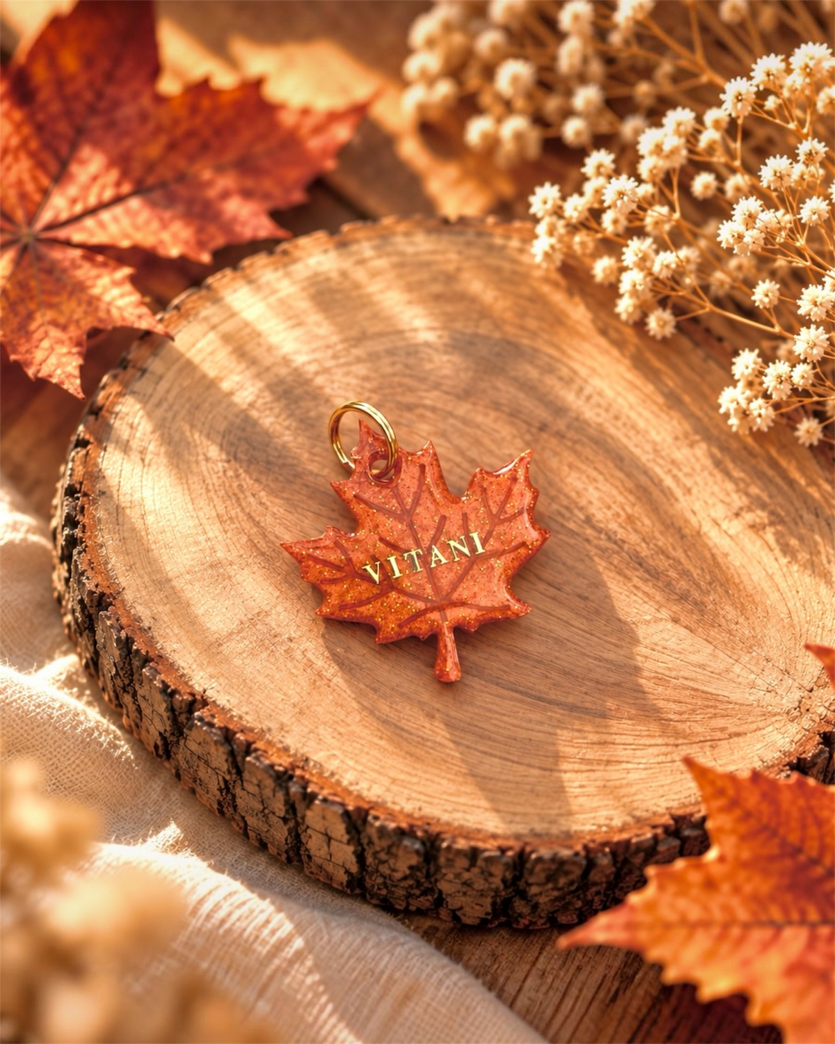 Médaille chien/chat Amber Maple 🍁