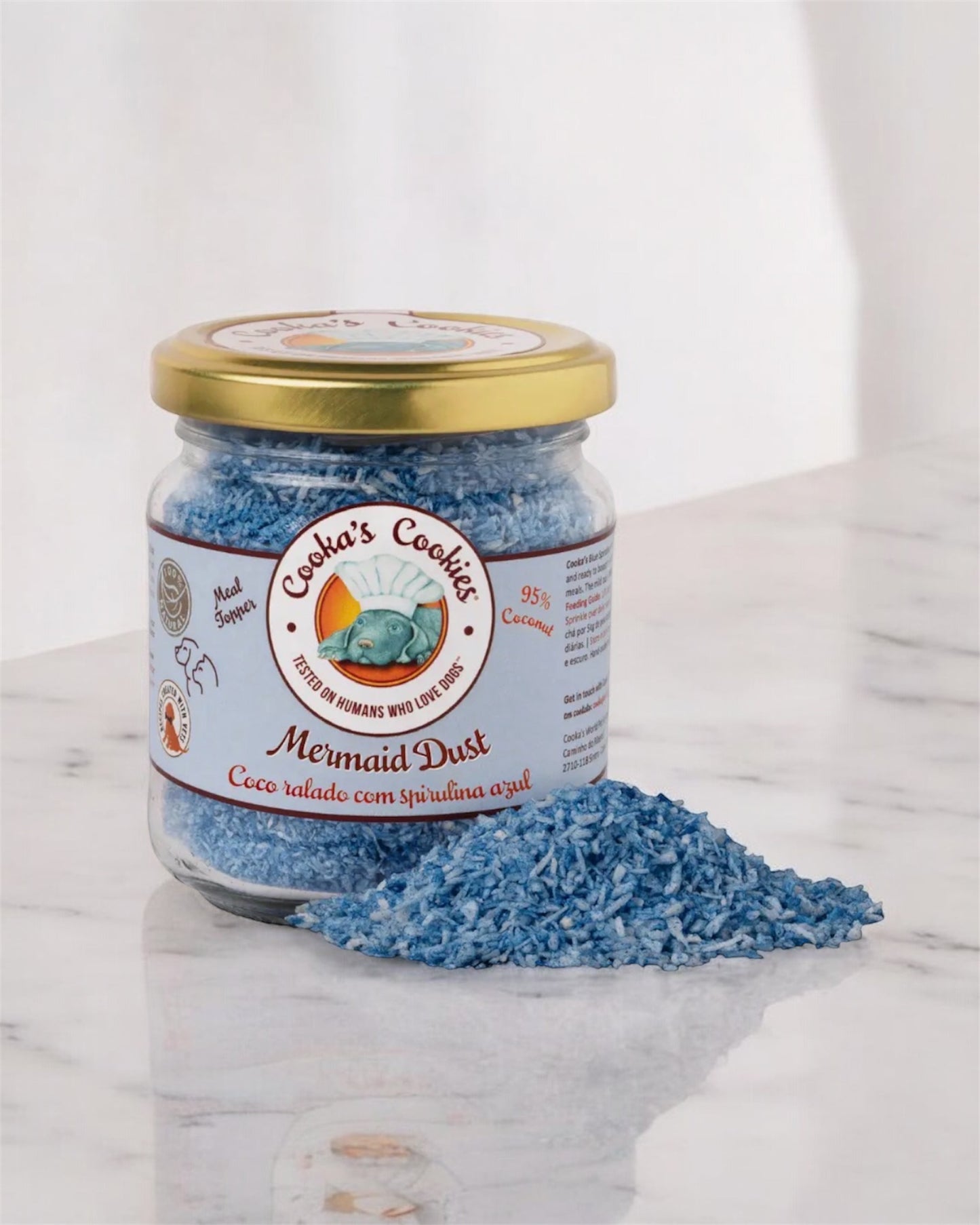 Mermaid Dust- Cooka’s cookie - compléments alimentaires noix de coco et spiruline bleue