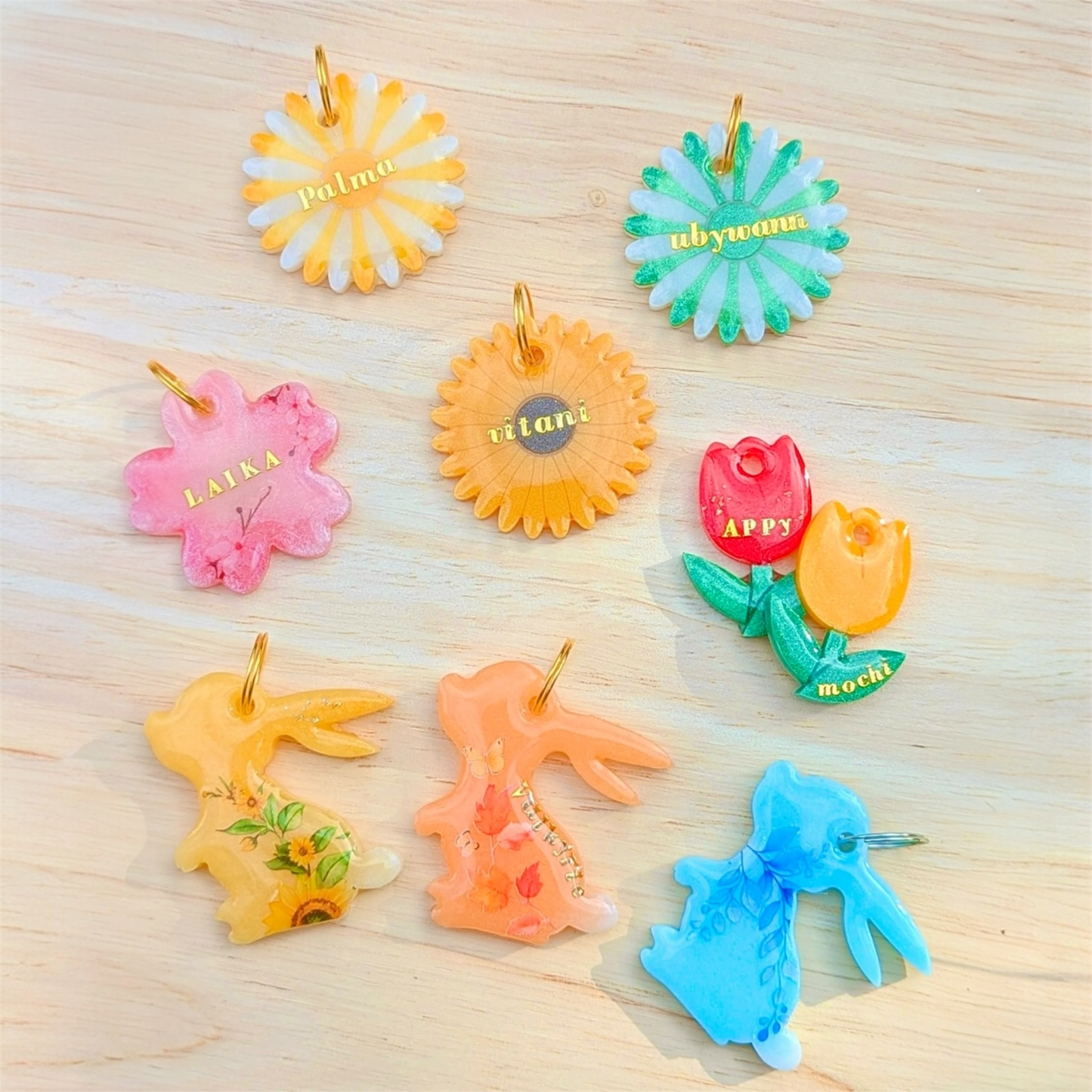 Médaille chien/chat Tulipes