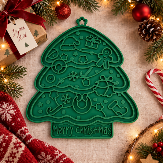 Tapis de léchage sapin de Noël